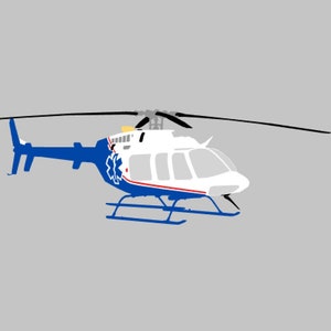 B407 Helicopter Air Ambulance Hand Assembled Multi-colored VIP Vinyl Decal Window Sticker