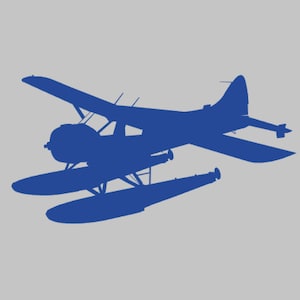 DHC-2 Airplane Silhouette Vinyl Decal One Color ANY COLOR! Window Sticker