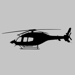 B429 Helicopter Vinyl Decal Silhouette One Color ANY COLOR! Window Sticker