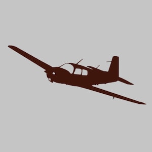 M20 Airplane Silhouette Vinyl Decal One Color ANY COLOR! Window Sticker