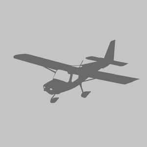 C162 Skycatcher Airplane Silhouette Vinyl Decal One Color ANY COLOR! Window Sticker