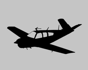 B35 飛行機シルエット ビニールデカール 1色 どんな色でもOK! ウィンドウステッカー