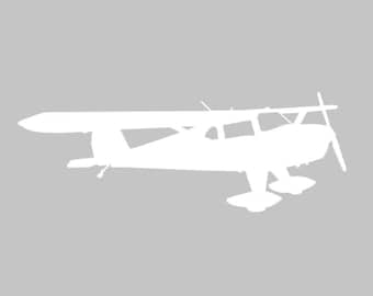 Luscombe Model 8 Silvaire Airplane Silhouette Vinyl Decal One Color ANY COLOR! Window Sticker
