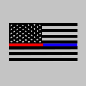 Thin Line American Flag Vinyl Decal: Fire, Police, EMS, Dispatch, Military