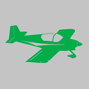 RV-6 Airplane Silhouette Vinyl Decal One Color ANY COLOR! Window Sticker