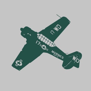 ¡Calcomanía de vinilo de silueta de avión SNJ-5 de un Color en CUALQUIER COLOR! etiqueta de la ventana