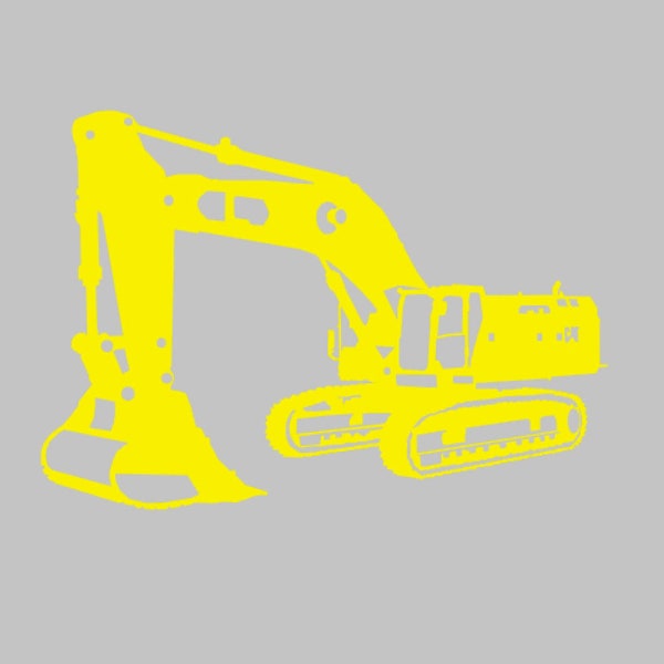 395 Excavator Silhouette Vinyl Decal One Color ANY COLOR! Window Sticker