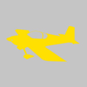RV-7 Airplane Silhouette Vinyl Decal One Color ANY COLOR! Window Sticker