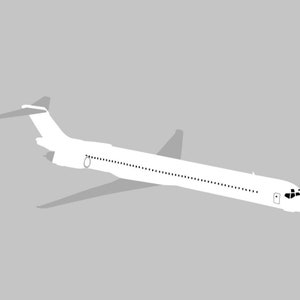 MD-80 Jet Aircraft assemblato a mano adesivo per finestra in vinile VIP multicolore