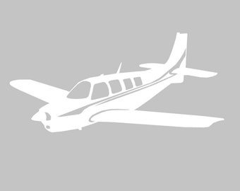 A36 飛行機シルエットビニールデカール 単色 任意の色！ウィンドウステッカー