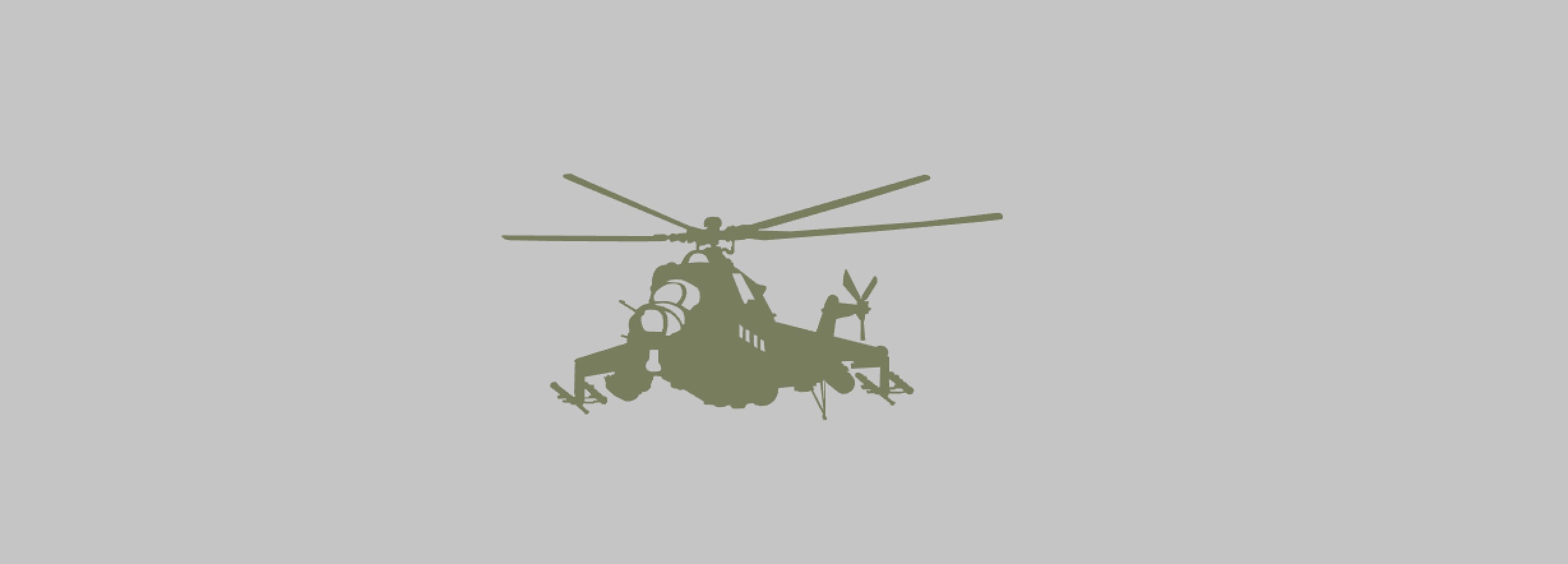 Mil MI24 'Hind' Helicopter Silhouette Vinyl Decal One Etsy
