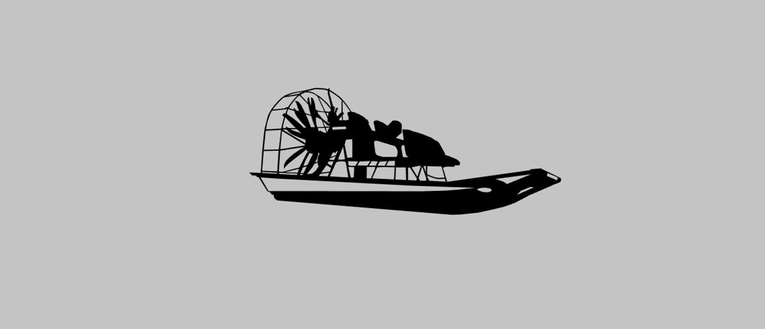 Airboat Silhouette Vinyl Decal One Color ANY COLOR! Window Sticker - Etsy
