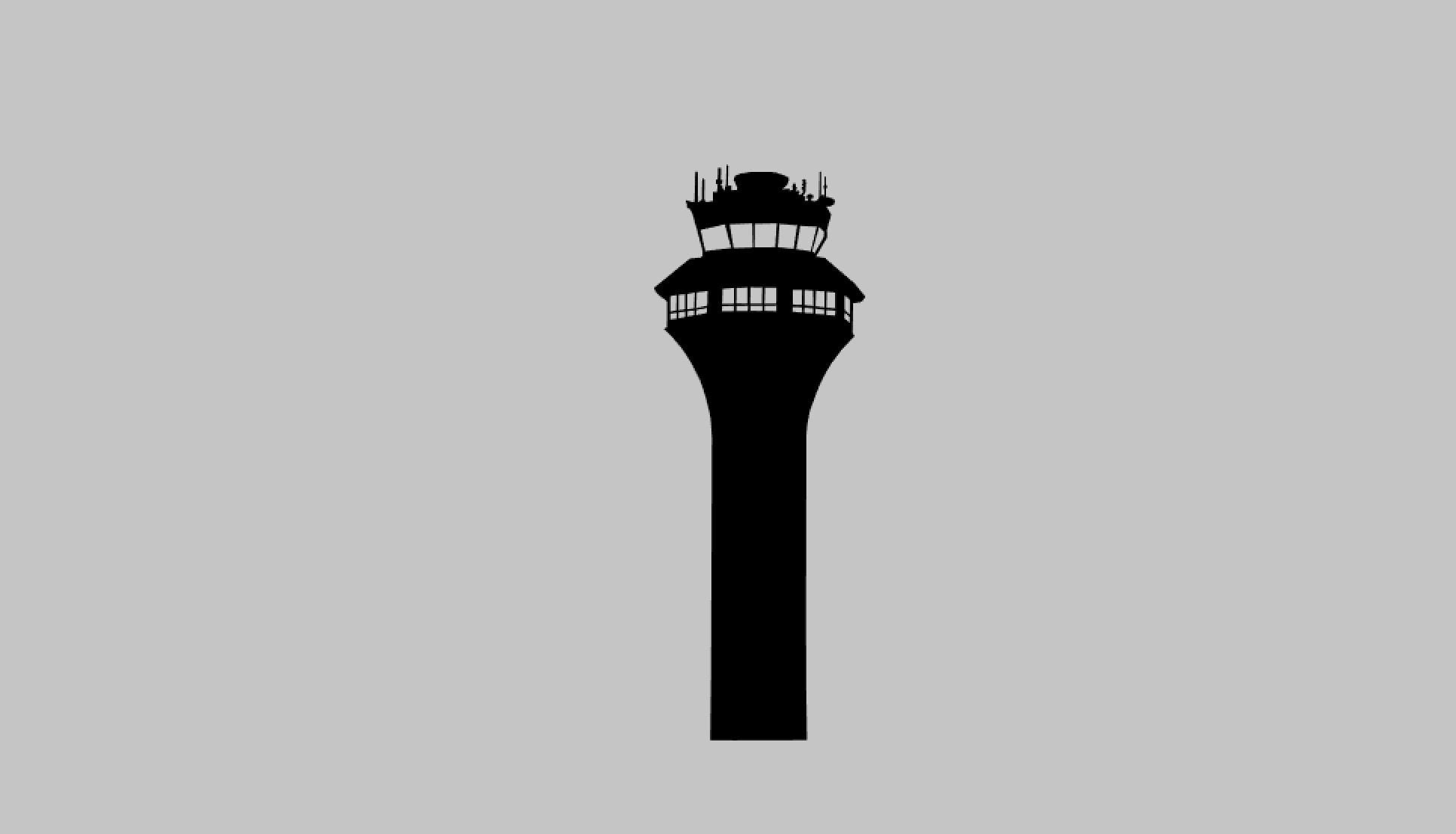 Air Traffic Control Tower FAA_ATC Silhouette Vinyl Decal Add ...
