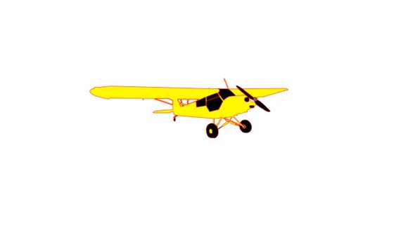 Piper Super Cub Pa 18 Hand Assembled Multi Colored Vip Vinyl Etsy