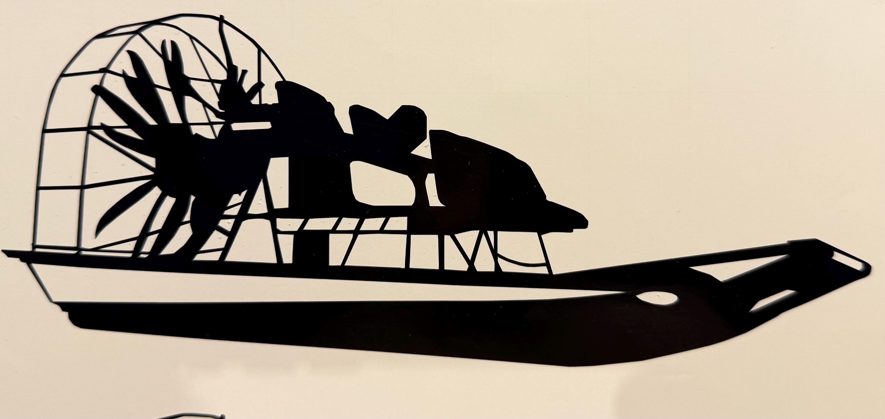Airboat Silhouette Vinyl Decal One Color ANY COLOR! Window Sticker - Etsy