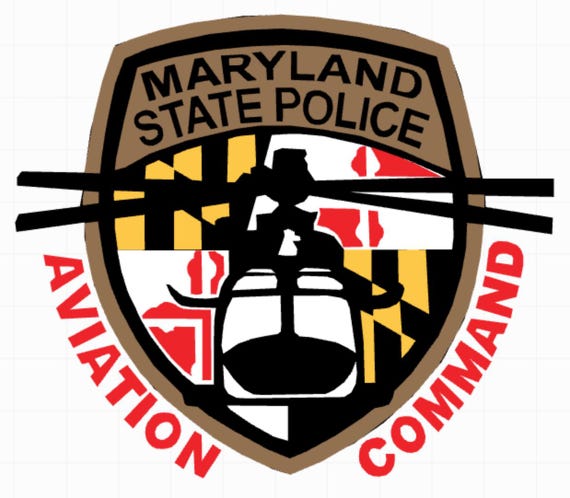 Adesivo 4 Pollici Non Riflettente – Logo Maryland State Police Per Esterni - Foto 2