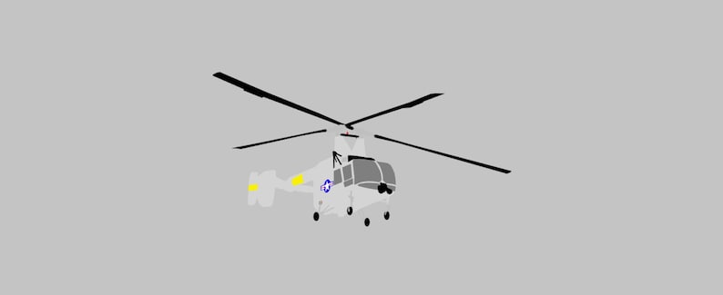 HH-43 Helicopter Multi-colored Hand Assembled VIP Vinyl Decal Window Sticker image 1