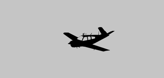 Cessna Airplane Aeroplane  Sihouette Sticker Decal Graphic Vinyl Label Black