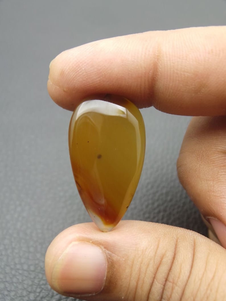 Montana Agat Cabochons Pear Shap-Montana Agat Gemstone-Montana Agat Loose Gemstone-Montana Agat Jewellery-32.5x18.5x4 mm-JC-1830