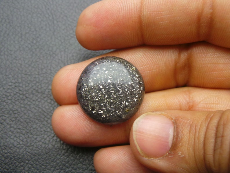 Black Sunstone Cabochons Round Shap Black Sunstone Loose Gemstone Black Sunstone Gemstone-Black Sunstone-AAA Quality-23 MM-JC-3775