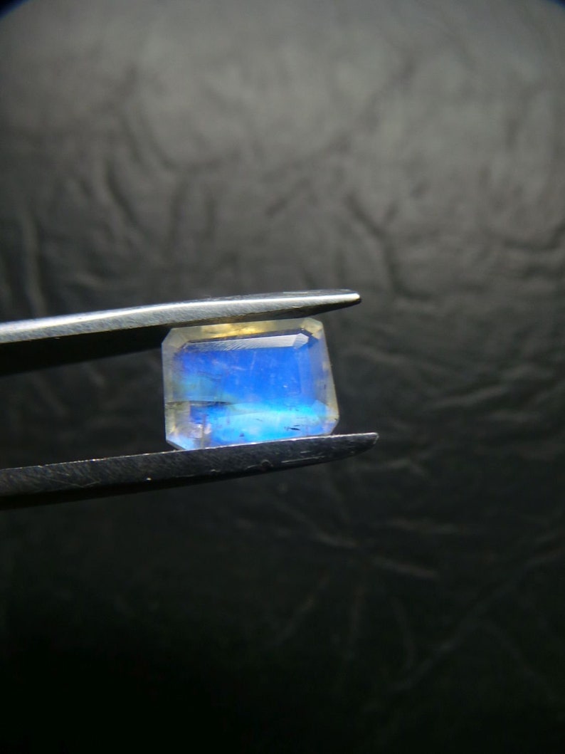 Rainbow Moonstone Cut Rectangle-Rainbow Moonstone Gemstone-Rainbow Moonstone Loose Gemstone-Rainbow Moonstone Jewellery 9.5x7x4.5 mm-JC-252