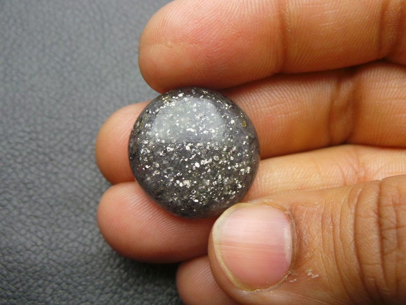 Black Sunstone Cabochons Round Shap Black Sunstone Loose Gemstone Black Sunstone Gemstone-Black Sunstone-AAA Quality-23 MM-JC-3775