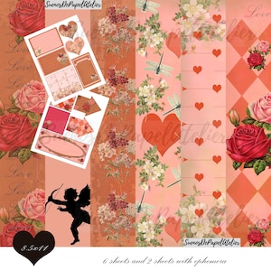Papiere 8,5 x 11 Zoll Papier Pack druckbare Hobby Handwerk Scrapbooking sofortiger Download digitale Collage Blatt Papel digitale SDPA8CC
