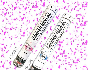 Ships Same Day Sale! 12 Inch Confetti Cannon Gender Reveal Confetti Cannon Gender Reveal Cannon - Pink