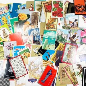 50 kart wymiany Karty do gry w stylu vintage Dziennik śmieci Scrapbooking Rękodzieło papierowe Ephemera Technika mieszana Zmieniona kolekcja kart artystycznych Single handlowe