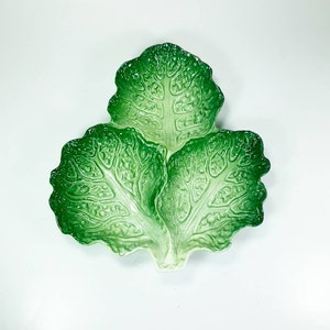 Vintage Paris Royal Sectioned Cabbage Leaf Plate Appetizer Plate Bayreuth Serving Platter
