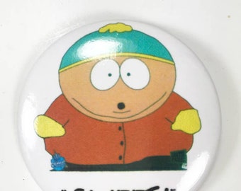 Eric Cartman South Park &quot;Sweet&quot; Pin Back Button, 2&quot; Flair Cartoon Badge Pin Back - RARE