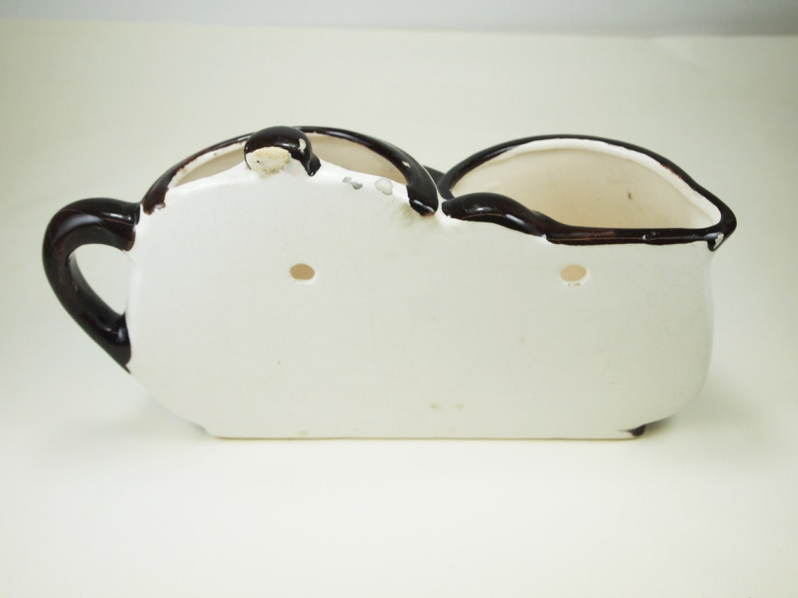 Vintage Teapot and Cup Wall Pockets Wall Planters Ceramic Etsy