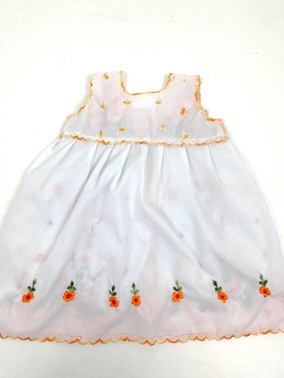 2 Vtg Toddler Girls Smocked Embroidered Dress 2T … - image 4