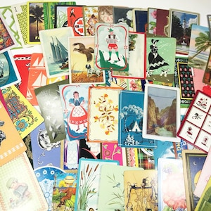 50 Card Lot - Vintage Playing Cards, Junk Journal, Scrapbooking, Paper Crafts, Ephemera, Mixed Media, Altered Art, Card Collection, Trade