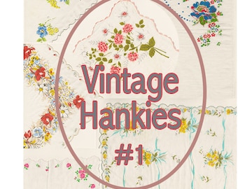 12-Pack Digital Vintage Hankies for Journaling, Scrapbooking, Paper Crafts, Memory Keeping, Card Making, Gift Wrapping  and More!