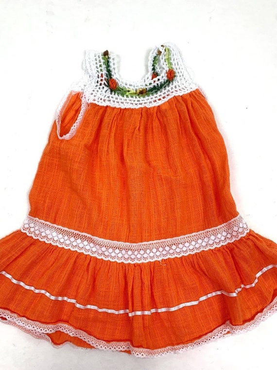 2 Vtg Toddler Girls Smocked Embroidered Dress 2T … - image 7