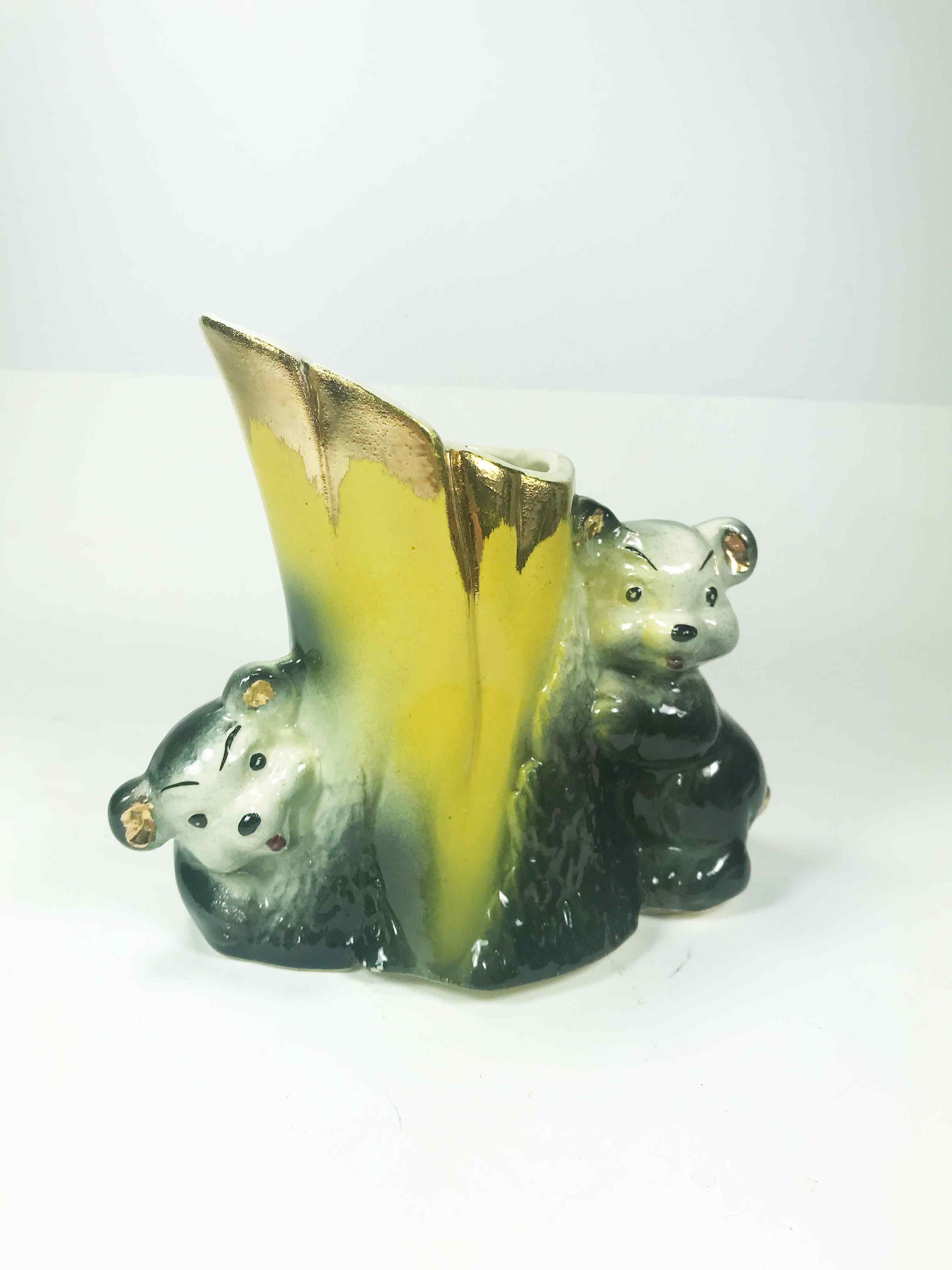 Vtg Bear Planter Ceramic Hand Painted Pottery Retro Indoor | Etsy