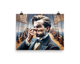 Titanic Potty Portrait, Digitaler Download, Party Pooper Portraits, Jack Dawson, Geschenk
