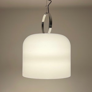 Vintage Harvey Guzzini Alvise Lampe: Luigi Massoni MCM Hängeleuchte