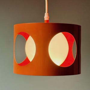 70s hanging lamp orange - Etsy 日本