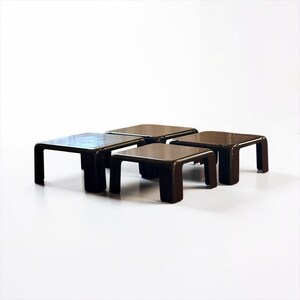 Quattro Gatti Tables Mario Bellini Brown Modular 1960s B and B Italia