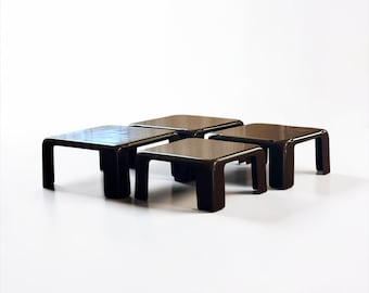 クアトロ・ガッティ・テーブル マリオ・ベリーニ ブラウン モジュラー 1960年代 B&B イタリア