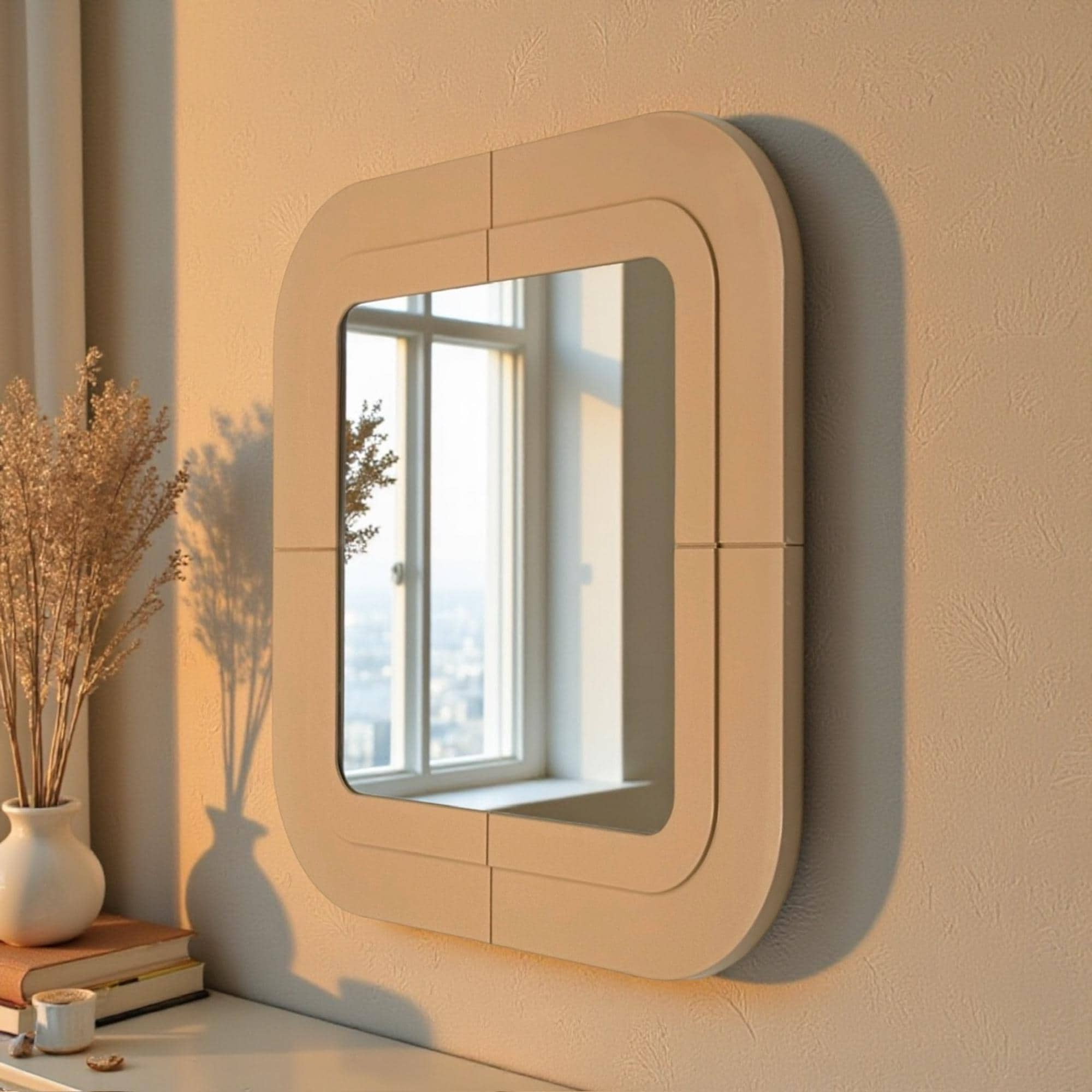 Kartell Wall Mirror Anna Castelli Ferrieri 1960s Square Plastic