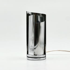 Sculptural Chrome Table Lamp: 1970s Italian Selenova TA 447