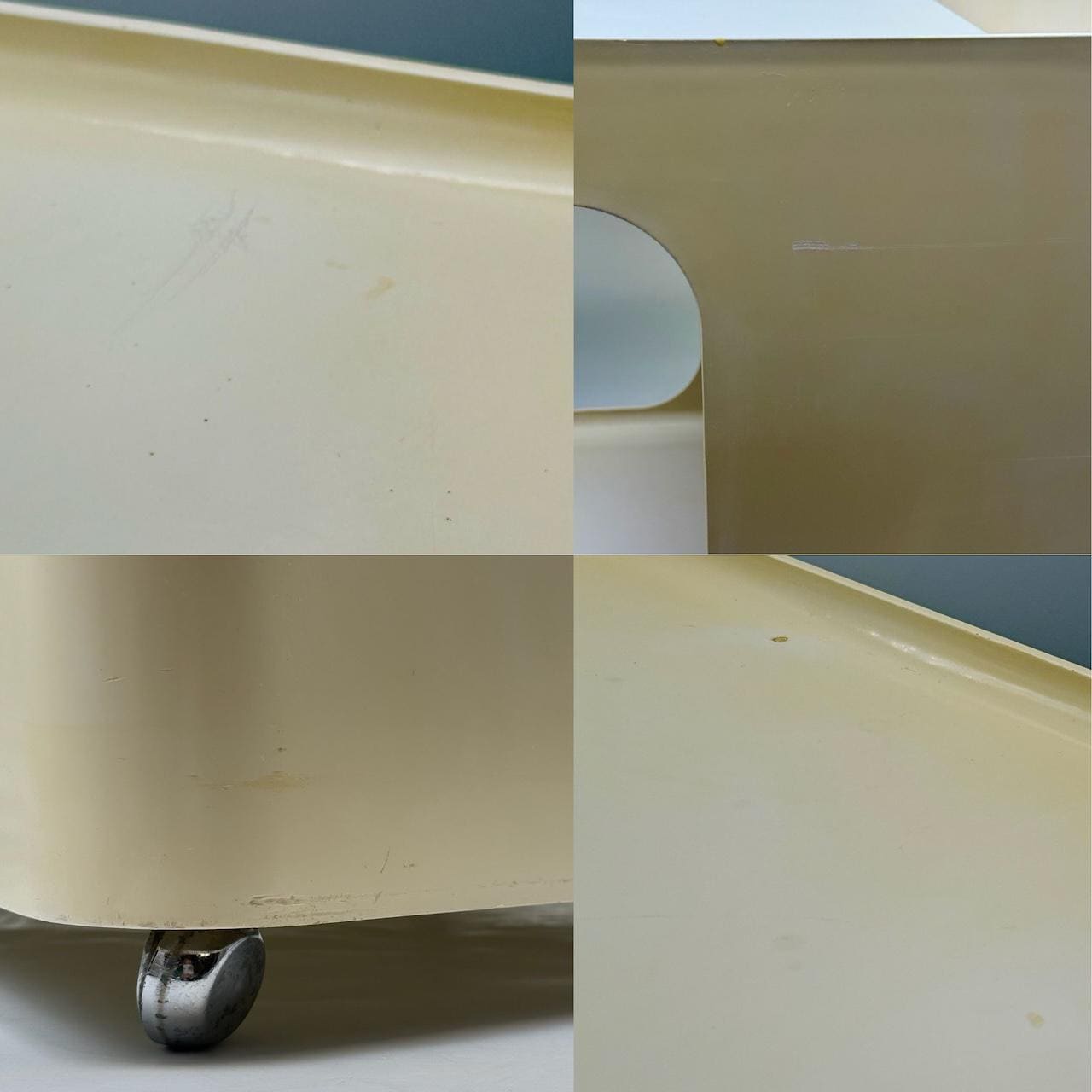 希少な70年代のバーカート：イタリアのモダニスト風ローリングトロリー