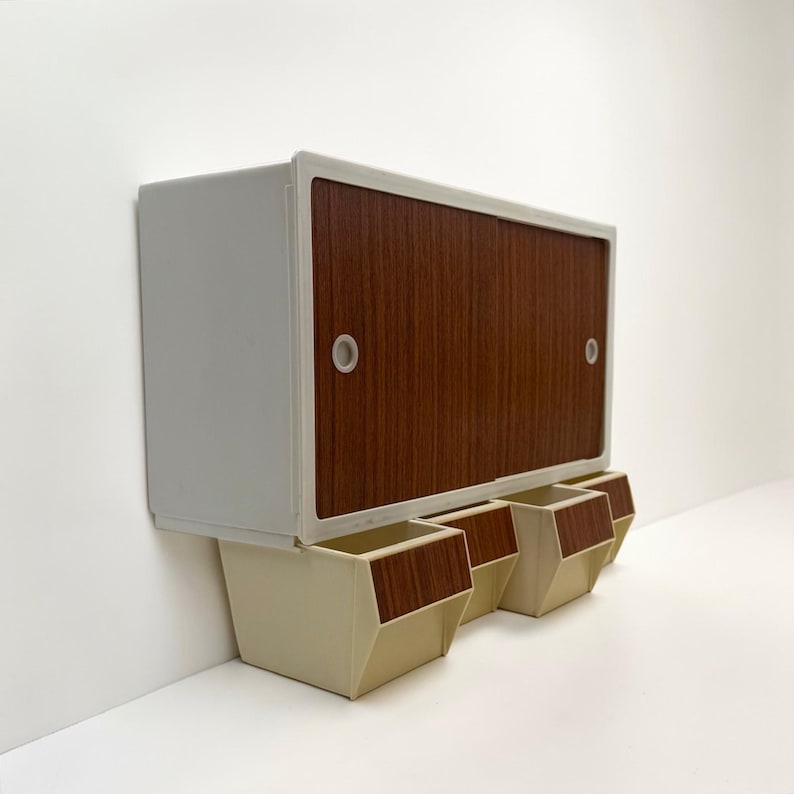 Vintage Curver Wandschrank 1970er Jahre Kunststoff Regal Bild 4