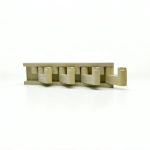 Vintage Plastic Coat Rack by Benanti & Brunori – 1970s Modular Wall Hook in Beige – Italian Space Age Design by Velca Milano