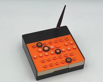 Perpetual Desk Calendar Organizer 1970s Office Studio Decor