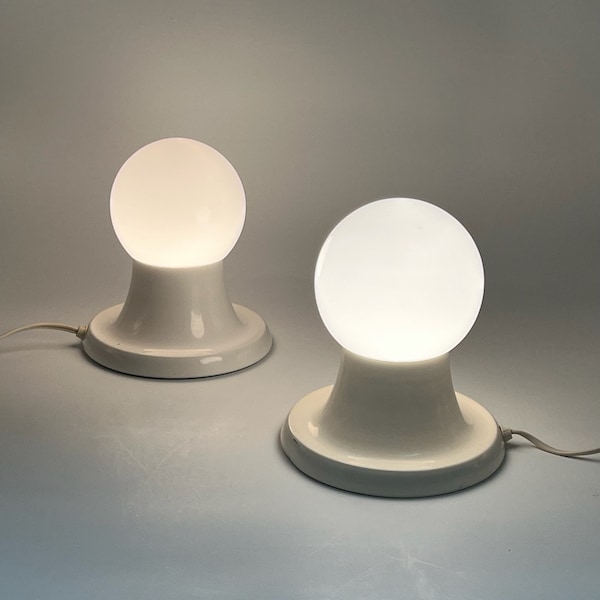 Iconic Light Ball Flos 60s - Lampes de table Achille Pier Giacomo Castiglioni Design - Rare Modern vintage Italian Lights Decor