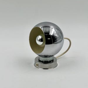 Vintage Reggiani Chrome Eyeball Lamp: Mid-Century Modern Space Age Lighting